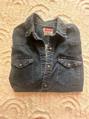 Wrangler Dark Blue Denim Jacket with Red Label